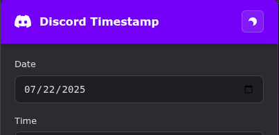 Discord Timestamp Generator
